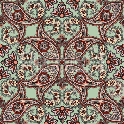 Floral seamless background. Oriental ornament. Flower pattern.