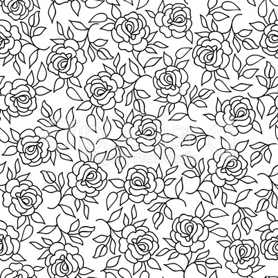 Floral pattern  Flower rose ornamental background Flourish textu