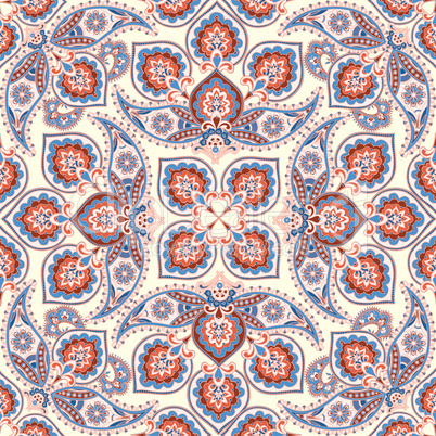 Floral seamless background. Oriental ornament. Flower pattern.