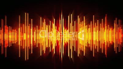 Fiery high-tech waveform seamless loop motion background