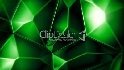 Rotating emerald crystals abstract background seamless loop