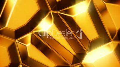 Moving gold bullion bars motion background seamless loop