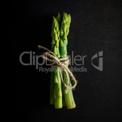 Bunch of fresh green asparagus.