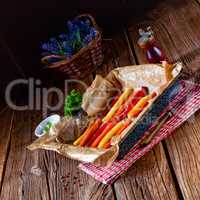 colorful vegetable fries from the oven