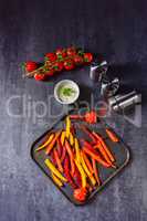 colorful vegetable fries from the oven