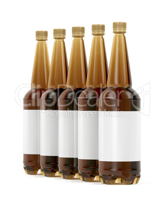 Beer bottles with blank labels