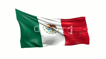 Waving flag of Mexico