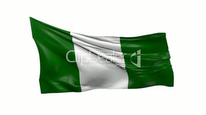 Waving flag of Nigeria