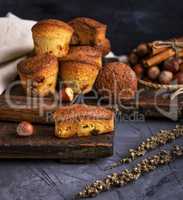 baked muffins with dry fruits and raisins