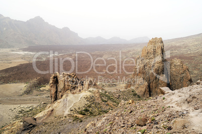 Rock formations at Teide National Park