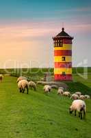 A beautiful lighthouse on the East Frisian coast