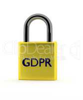 Closed Padlock the the letter GDPR