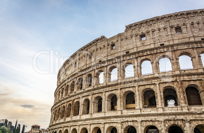Detail of the Colosseum amphitheatre in Rome