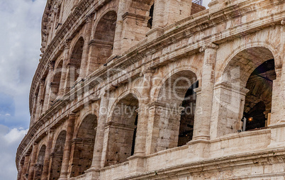 detail of the colosseum in Rome