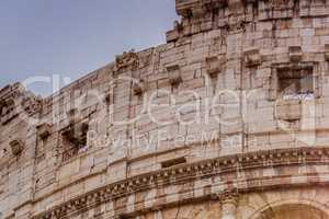 detail of the colosseum in Rome