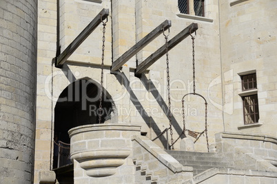 Zugbrücke am Schloss in Langeais