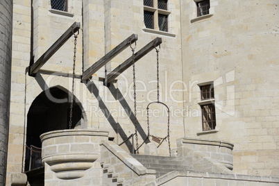 Zugbrücke am Schloss in Langeais