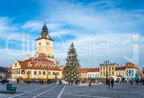 Brasov Town Hall Square in Romania