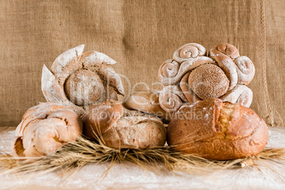 Loaves and sheaves of wheat