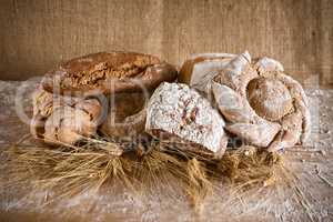 Bread of various types