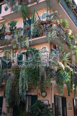 Hauswand bei Taormina, Sizilien