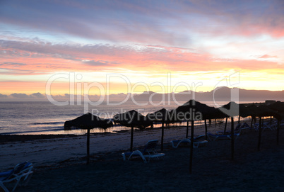 Strand bei Can Picafort, Mallorca, morgens