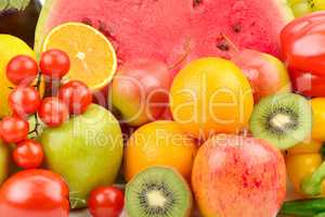 fresh vegetables and fruits. Bright beautiful background. Health