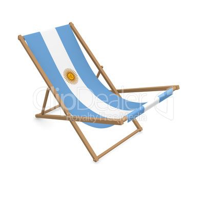 Deckchair with the flag or Argentina