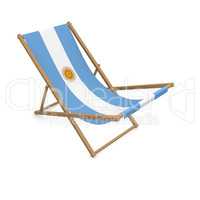 Deckchair with the flag or Argentina