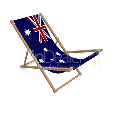 Deckchair with the flag or Australia
