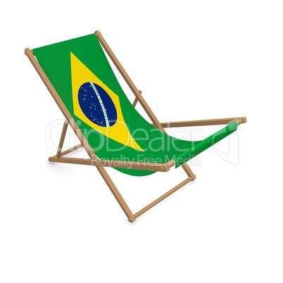 Deckchair with the flag or Brazil