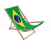 Deckchair with the flag or Brazil