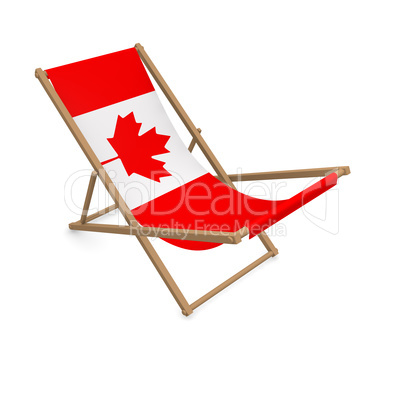 Deckchair with the flag or Canada
