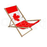 Deckchair with the flag or Canada