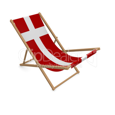 Deckchair with the flag or Denmark