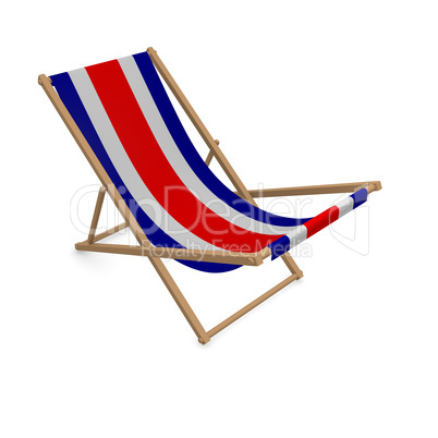 Deckchair with the flag or Costa Rica