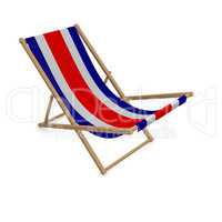 Deckchair with the flag or Costa Rica