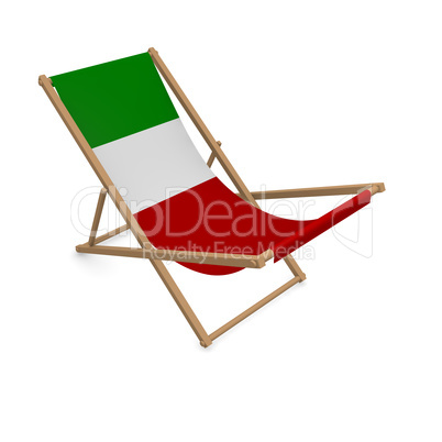 Deckchair with the flag or Italy