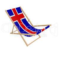 Deckchair with the flag or Iceland