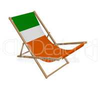 Deckchair with the flag or Ireland