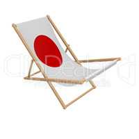 Deckchair with the flag or Japan