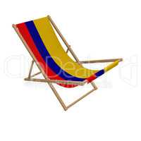 Deckchair with the flag or Colombia
