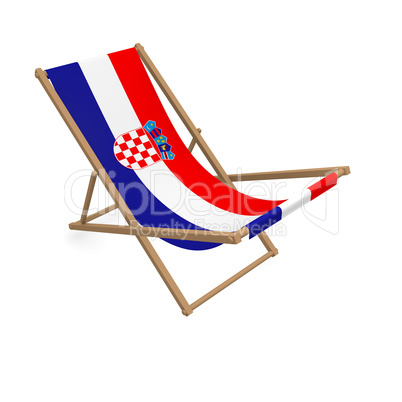 Deckchair with the flag or Croatia