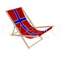 Deck chair with the flag or Norway