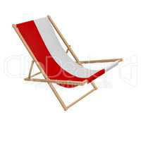 Deck chair with the flag or Poland