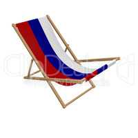 Deck chair with the flag or Russia