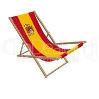 Deck chair with the flag or Spain