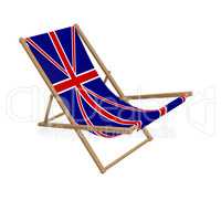 Deck chair with the flag or Great Britain
