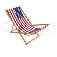 Deck chair with the flag or Great Britain