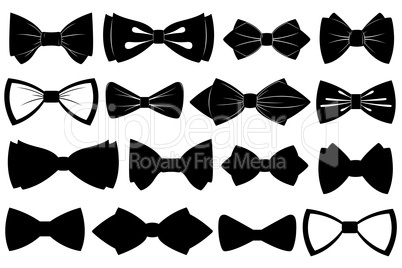 Set of different bow ties
